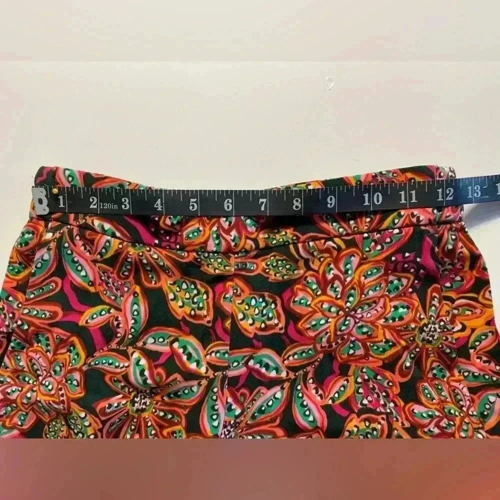 JCREW Jamie Pant. Bright floral pant. Size 0 - Picture 9 of 10
